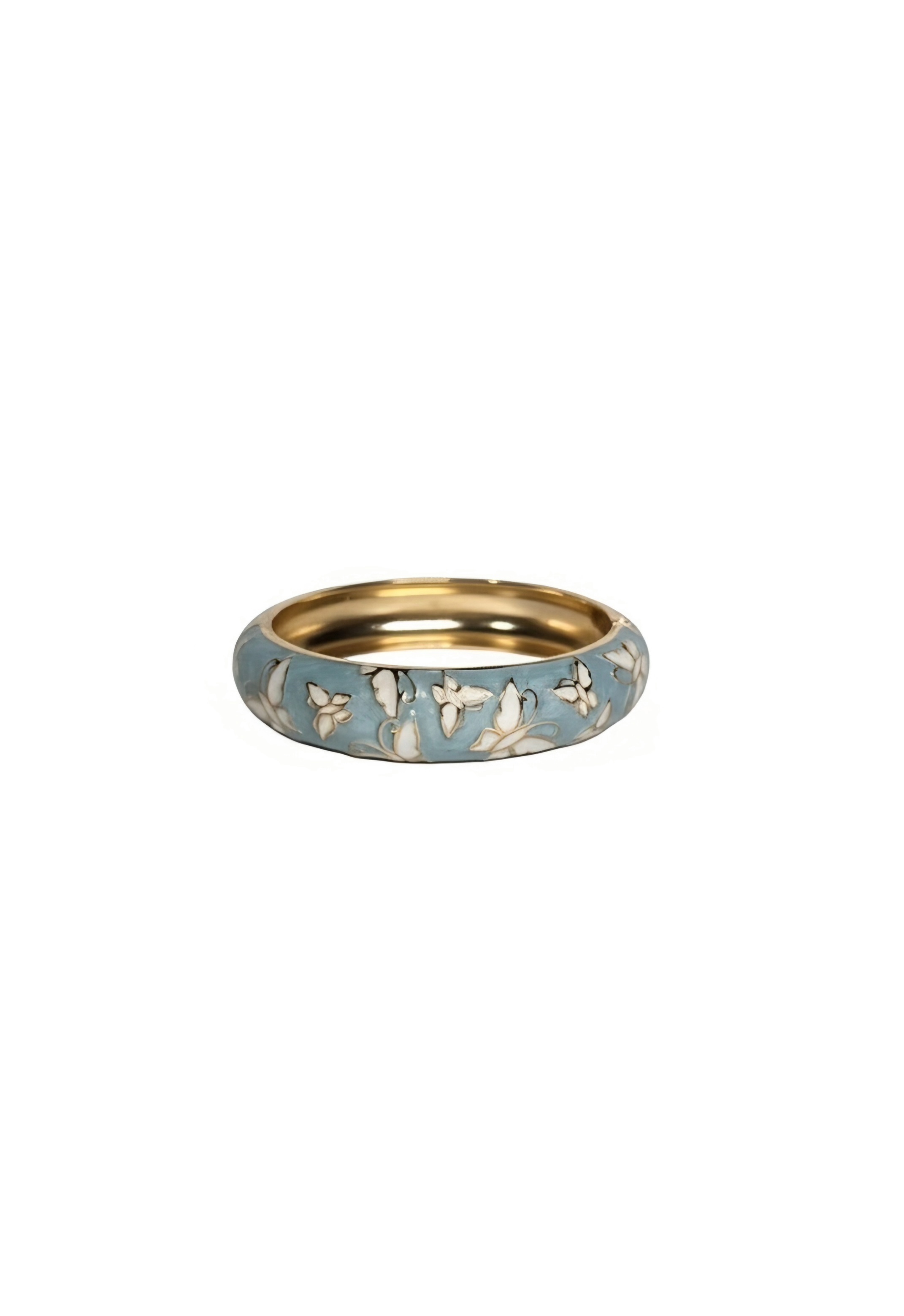 Pastel Blue Butterfly Enamel Kada